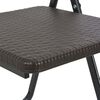 vidaXL Set da Bistrot 3 pz Pieghevole in HDPE Marrone Stile Rattan