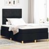 vidaXL Letto a Sorgente LED con materasso Nero 120 x 190 cm Tessuto