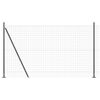 vidaXL Recinzione con Posto Grigio 1,6 x 10 m Acciaio e PVC