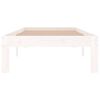 vidaXL Giroletto Bianco in Legno Massello 75x190 cm Small Single