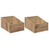 vidaXL Scatola per dischi LP 2 pz Rovere Artigianale 23 x 33 x 16 cm