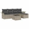 vidaXL Set Divano da Giardino 6 pz Grigio chiaro polyrattan