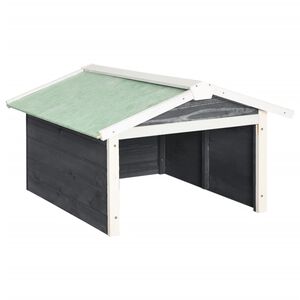 vidaXL Casetta per Tosaerba Robotizzato 72x87x50cm Grigia Bianca Abete