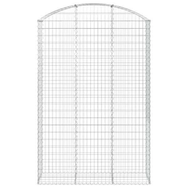 vidaXL Cesto Gabbione ad Arco 150x50x220/240 cm Ferro Zincato
