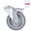 vidaXL Ruote Girevoli con Foro per Bulloni 24 pz 100 mm