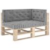 vidaXL Cuscini per Pallet e Pavimento 3 pz Grigio in Cotone