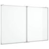 vidaXL Lavagna Magnetica Pieghevole 120x100x1,7 cm in Alluminio