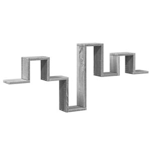 vidaXL Mensola a Muro Grigio Sonoma 104,5x10x43 cm Legno Multistrato