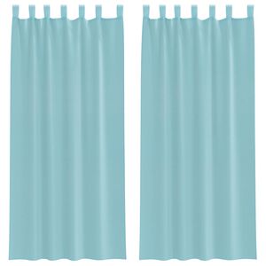 vidaXL Tende in Voile con Passanti 2 pz Turchese 140x245 cm