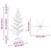 vidaXL Albero di Natale in legno con supporto Naturale 180 cm