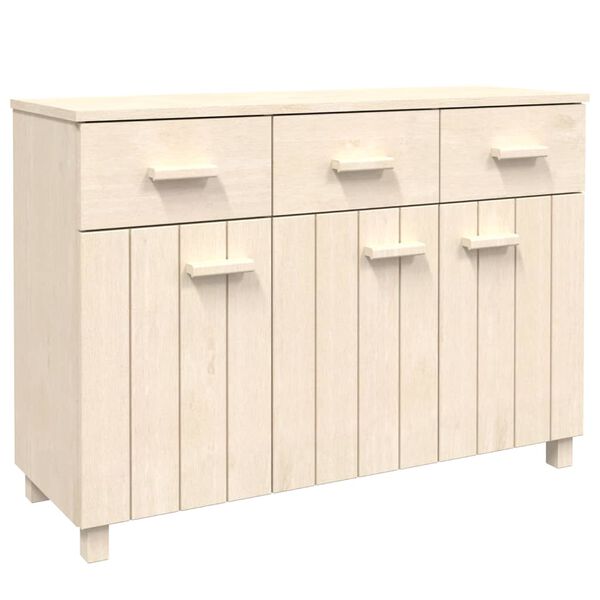 vidaXL Credenza HAMAR ambra 113x40x80 cm in Legno Massello di Pino