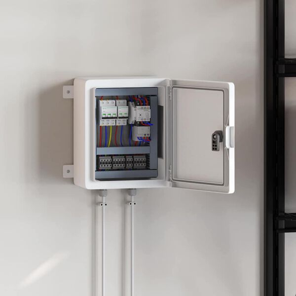 vidaXL Armadio di Controllo Grigio 47 x 20 x 60 cm Plastica ABS