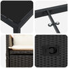 vidaXL Set da Pranzo per Giardino con cuscino 9 pcs Nero polyrattan