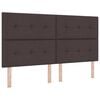 vidaXL Letto a molle con materasso Marrone scuro 180 x 200 cm Tessuto