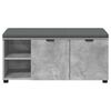 vidaXL Panca per ingresso con cuscino Grigio cemento 100 x 38 x 46 cm