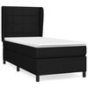 vidaXL Giroletto a Molle con Materasso Nero 90x190 cm in Tessuto