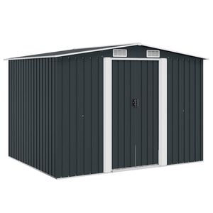 vidaXL Capanno per Attrezzi Antracite in Acciaio 257x205x178 cm