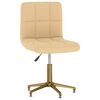 vidaXL Sedie da Pranzo Girevoli 4 pz Crema in Velluto