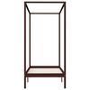 vidaXL Giroletto con Baldacchino senza Materasso Marrone Pino 90x200cm