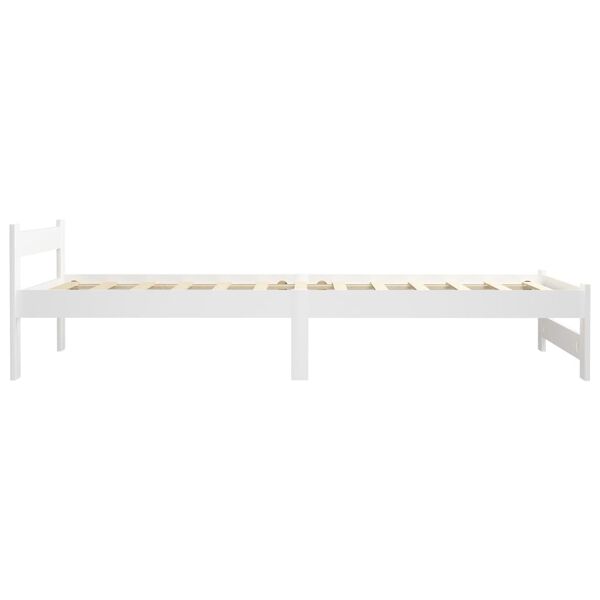 vidaXL Dormeuse Estraibile senza Materasso Bianca Legno Pino 90x200 cm