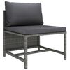 vidaXL Set Divani da Giardino 12 pz con Cuscini in Polyrattan Grigio