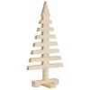 vidaXL Alberi di Natale Decorativi in Legno 3pz Legno Massello di Pino
