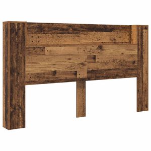 vidaXL Testata con Mobile e LED Legno vecchio Legno ingegnerizzato