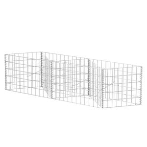 vidaXL Gabbione in Rete in Acciaio Zincato 120x30x50 cm