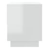 vidaXL Comodino Bianco Lucido 45x34x44 cm in Truciolato