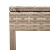 vidaXL Lettini Prendisole 2 pz con Tavolino Beige in Polyrattan