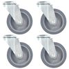 vidaXL Ruote Girevoli con Foro per Bulloni 4 pz 100 mm
