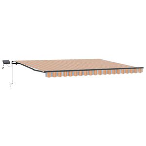 vidaXL Tenda retrattile Multicolore 400 &times; 300 cm Tessuto e Alluminio