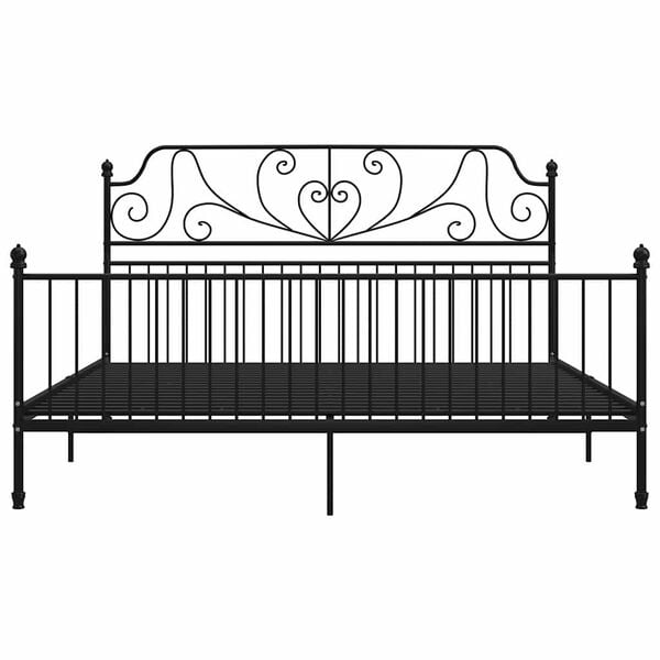 vidaXL Giroletto Nero in Metallo 200x200 cm