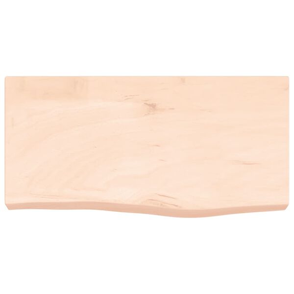 vidaXL Piano Bagno 60x30x(2-6) cm in Legno Massello Non Trattato