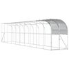 vidaXL Gabbia per Polli Contro il Muro Argento 1000 x 100 x 215 cm