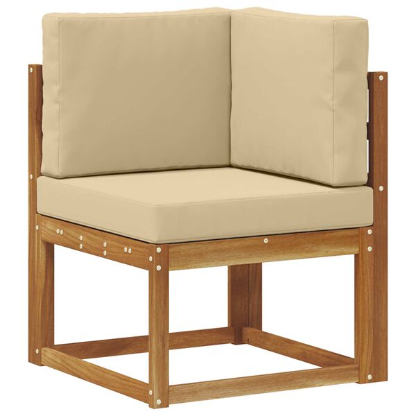 vidaXL Set di divani da esterno con cuscino 4 pcs Naturale e Beige