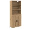 vidaXL Credenza Rovere artigianale 69,5 x 32,5 x 180 cm
