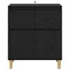 vidaXL Credenza Rovere Nero 60 x 35 x 70 cm Legno multistrato
