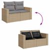 vidaXL Set Divano da Giardino 9 pz con Cuscini Beige in Polyrattan