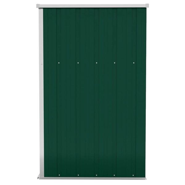 vidaXL Capanno Giardino a Parete Verde 118x100x178 cm Acciaio Zincato