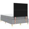 vidaXL Letto a Sorgente LED Grigio chiaro 120 x 200 cm Tessuto