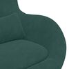 vidaXL Poltrona uovo Verde Scuro 63 x 73 x 90 cm Velluto