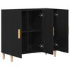 vidaXL Credenza Rovere Nero 90 x 34 x 80 cm Legno multistrato