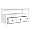 vidaXL Tavolino da Salotto Bianco 102x49x55 cm Legno Massello di Pino