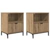 vidaXL Armadio da Notte 2 pcs rovere artigianale 49 x 36 x 61 cm