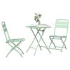 vidaXL Set bistrot 3 pcs Verde Acciaio