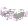 vidaXL Set Divano da Giardino 8 pcs Nero polyrattan