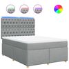 vidaXL Giroletto a Molle con Materasso Grigio Chiaro 140x190cm Tessuto