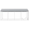 vidaXL Cuccia Cani da Esterno Tetto Argento 3x6x2,5 m Acciaio Zincato