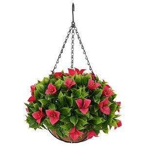 vidaXL Fiori Artificiali Rosato 33 x 33 x 44 cm PE e Acciaio